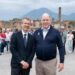 Il principe di Monaco in visita agli scavi di Pompei