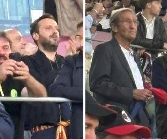 Milan-Bologna, Cesare Cremonini e Gianfranco Fini all’Olimpico: tifosi rossoblu doc per la finale