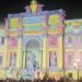 Roma, Fontana di Trevi illuminata per gli Internazionali di tennis