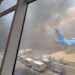 Fiumicino, incendio in aeroporto: il fumo nero invade la pista – Video