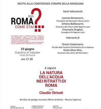 Torna ‘Roma come stai?’, la VII edizione forum tra acque, giardini e visioni urbane