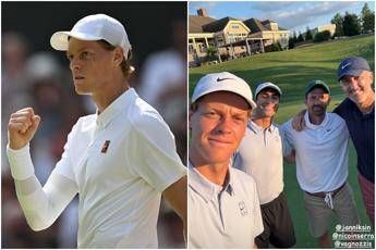 Sinner passione… golf: Jannik in campo con Vagnozzi e Cahill