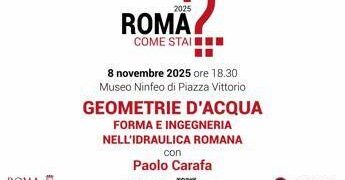 ‘Geometrie d’acqua’, l’8 novembre ultimo appuntamento con ‘Roma, come stai?’