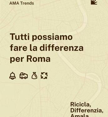Roma: dati Ama, rispetto a un anno fa calano segnalazioni cittadini e rifiuti gestiti, in crescita la raccolta differenziata