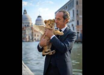 Veneto, Zaia lancia la sua campagna elettorale social con un leoncino creato dall’AI
