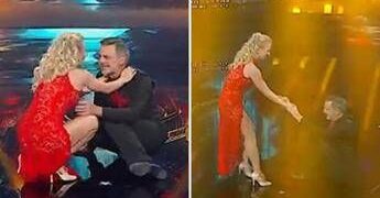 Ballando con le stelle, Beppe Convertini torna in pista e… cade