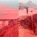 Mare ‘rosso sangue’ in Iran, lo spettacolo sull’isola di Hormuz