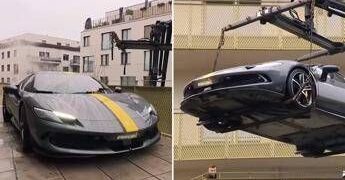 Non c’è parcheggio? La Ferrari può stare in balcone