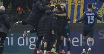 Parma-Lazio 0-1, biancocelesti in 9 vincono con gol di Noslin
