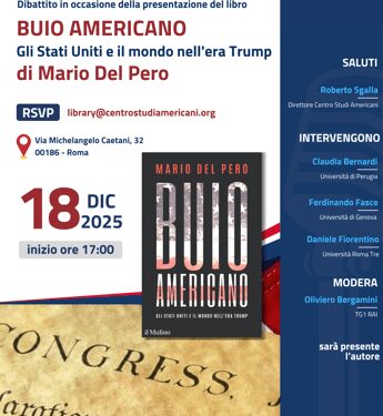 Presentazione a Roma del libro ‘Buio Americano’ di Mario Del Pero