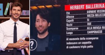 Affari Tuoi, ‘scomparso’ Herbert Ballerina: l’annuncio di Stefano De Martino