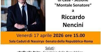 Il Premio ‘Montale Fuori di Casa’ a Riccardo Nencini