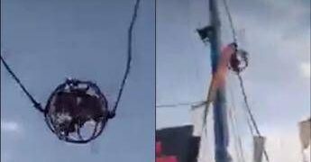 Incidente al luna park di Siviglia: il cavo si spezza, la cabina precipita