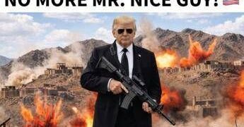 Trump, fucile in mano e messaggio all’Iran: “Il Bravo ragazzo non c’è più”