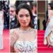 Cannes, Elodie sul tappeto rosso con un look da diva d’altri tempi