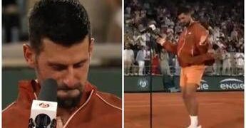 Roland Garros, Djokovic vince e… balla