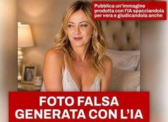 Meloni mezza nuda sul letto? La premier: “Ci deve essere scritto ‘prodotto con Ai’, se no abbiamo un problema”