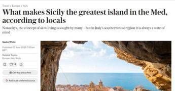 Per Telegraph ora la Sicilia è “l’isola più bella” del Mediterraneo. Schifani: “Servizio riparatorio dopo caso Dua Lipa”