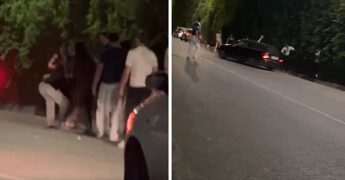Taormina, auto a tutta velocità su giovani fuori da una discoteca – Il video