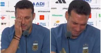 Argentina, Scaloni scoppia a piangere e abbandona conferenza