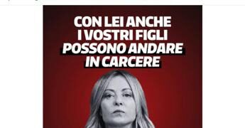 ‘Con Meloni i vostri figli possono andare in carcere’: lo slogan choc del Pd sulla giustizia