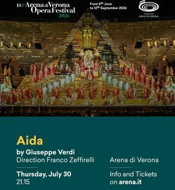 Dal 30 luglio Aida all’Arena di Verona è d’oro nella produzione di Zeffirelli