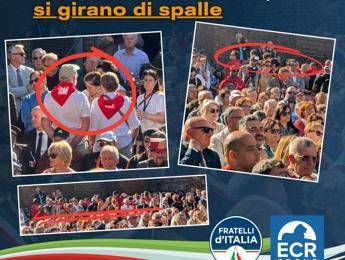 Commemorazione Marcinelle, Fidanza: “Cgil volta spalle a La Russa”. Meloni: “Gesto grave”. Landini nega