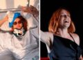 Noemi torna sul palco dopo la caduta: “Dove eravamo rimasti?”