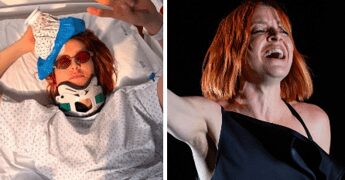 Noemi torna sul palco dopo la caduta: “Dove eravamo rimasti?”