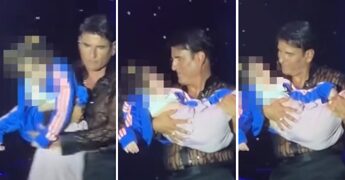 Sal Da Vinci nella bufera, abbraccia e bacia una bambina disabile durante il concerto: è polemica