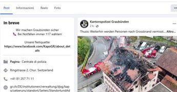 Svizzera, incendio in un condominio a Thusis: due morti e diversi dispersi