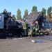 Tir in fiamme sulla Tangenziale ovest di Milano all’altezza di Rozzano, carreggiata chiusa