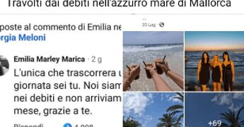 “Travolti dai debiti nell’azzurro mare di Mallorca”: Osho smaschera la creator che aveva criticato Giorgia Meloni