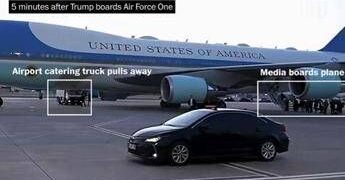 Trump e la falsa partenza sull’Air Force One, il depistaggio del tycoon contro la minaccia dell’Iran