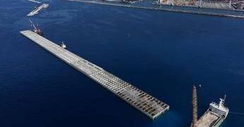 Webuild, Nuova diga foranea di Genova raggiunge 1,5 km di lunghezza