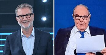 Fazio a ‘Tale e Quale Show’, Conti gli chiede di imitare Vespa e lui: “Vuoi che cada dalle scale?”