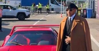 Gp Monza, l’arrivo in grande stile di Hamilton sulla Ferrari F40