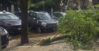 Maltempo a Roma, ramo cade fuori liceo a Coppedè: feriti 3 studenti