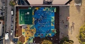 Nuovo Sport Illumina di Casoria, Abodi: “Oggi città si colora e diventa luogo di socialità”