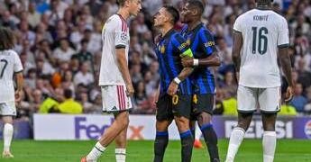 Real Madrid-Inter, Huijsen litiga con Lautaro Martinez e Barella
