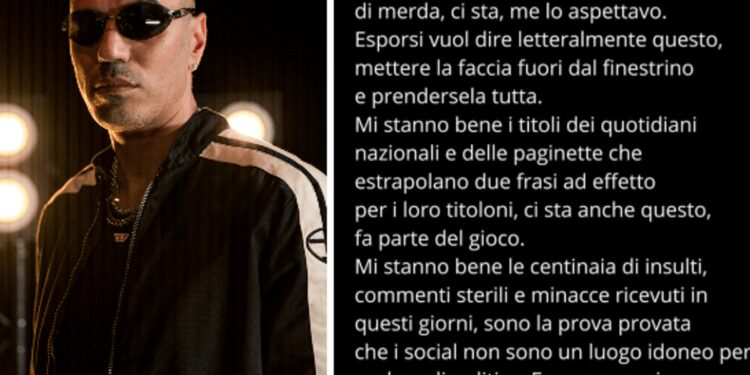 Marracash rompe il silenzio: “Mi stanno bene gli insulti, mai inneggiato alla violenza”