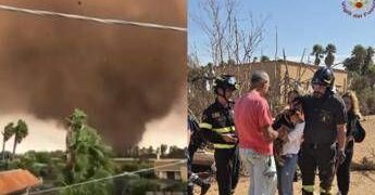 Tromba d’aria a Marsala, feriti 4 bambini e cane salvato dalle macerie: “Scenario di guerra”